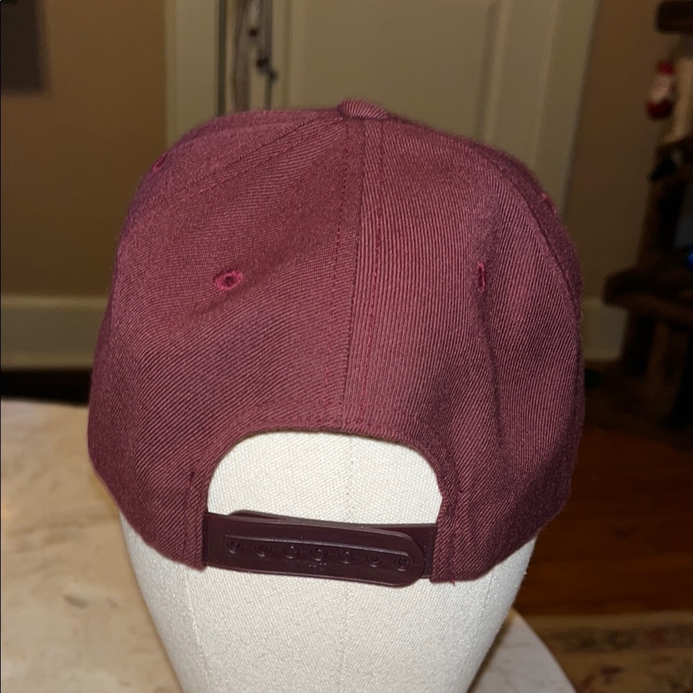 Maroon Feuling Cap With Usa Flag Patch - image 3